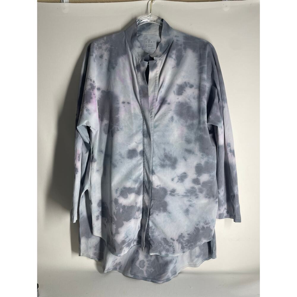 Aday Something Borrowing Shirt Snap Front Tie Dye… - image 1